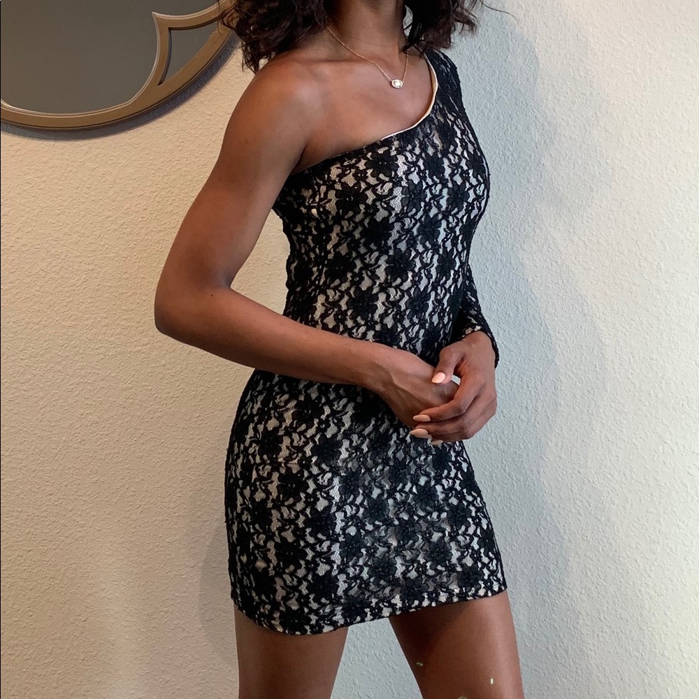 Lace One Shoulder Dress